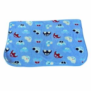 Y2K Koala Baby Plush Fleece Car Blanket Babies R US Blue Red Yellow 29x40 GUC